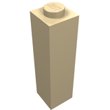 LEGO 14716 Brick 1 x 1 x 3 in Tan - Authentic LEGO Part