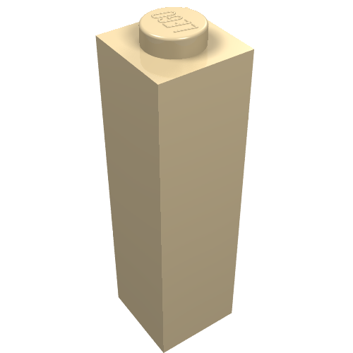LEGO 14716 Brick 1 x 1 x 3 in Tan - Authentic LEGO Part