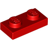 LEGO 3023 Plate 1 x 2 in Red - Authentic LEGO Part