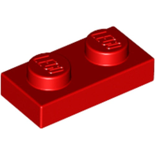 LEGO 3023 Plate 1 x 2 in Red - Authentic LEGO Part