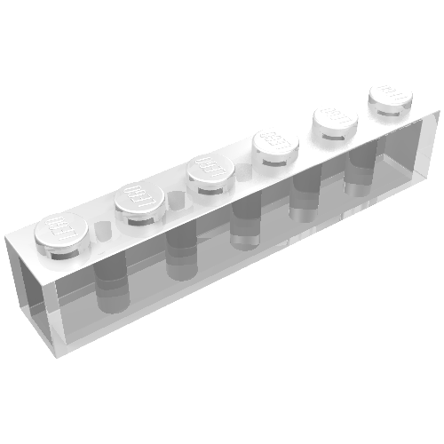 LEGO 3009 Brick 1 x 6 in Trans-Clear - Authentic LEGO Part