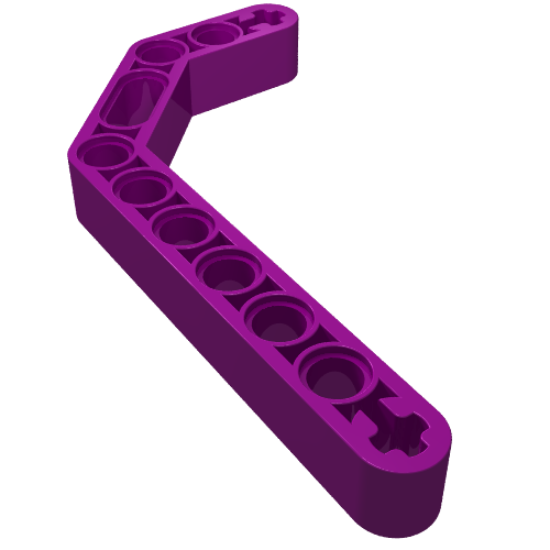 LEGO 32009 Light Bluish Gray Technic, Liftarm, Modified Bent Thick 1 x 11.5 Double in Purple - Authentic LEGO Part