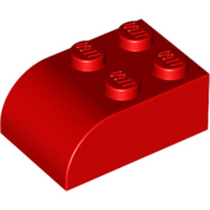 LEGO 6215 Slope, Curved 3 x 2 with 4 Studs in Red - Authentic LEGO Part