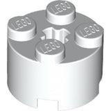 LEGO 3941 Brick, Round 2 x 2 with Axle Hole in White - Authentic LEGO Part