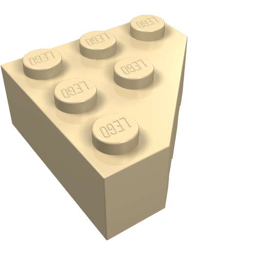 LEGO 30505 Wedge 3 x 3 Facet in Tan - Authentic LEGO Part