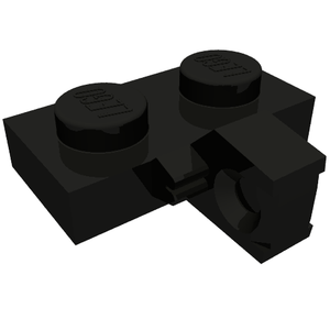 LEGO 44567b Hinge Plate 1 x 2 Locking with 1 Finger on Side without Bottom Groove in Black - Authentic LEGO Part
