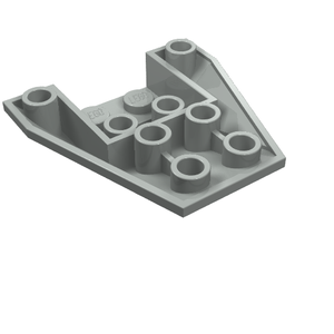 LEGO 4855 Wedge 4 x 4 Triple Inverted with Connections between 2 Studs in Light Gray - Authentic LEGO Part