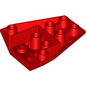 LEGO 4855 Wedge 4 x 4 Triple Inverted with Connections between 2 Studs in Red - Authentic LEGO Part