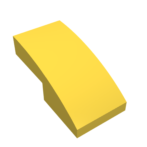 LEGO 11477 Slope, Curved 2 x 1 x 2/3 in Yellow - Authentic LEGO Part
