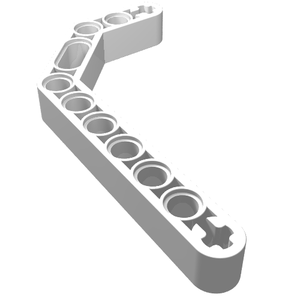 LEGO 32009 Light Bluish Gray Technic, Liftarm, Modified Bent Thick 1 x 11.5 Double in White - Authentic LEGO Part