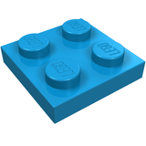 LEGO 3022 Plate 2 x 2 in Dark Azure - Authentic LEGO Part