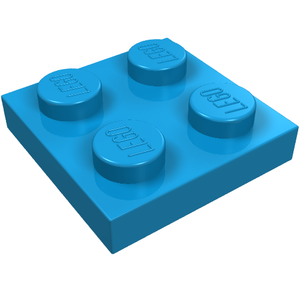 LEGO 3022 Plate 2 x 2 in Dark Azure - Authentic LEGO Part