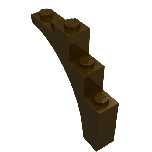 LEGO 2339 Arch 1 x 5 x 4 - Continuous Bow in Dark Brown - Authentic LEGO Part