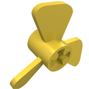 LEGO 6041 Propeller 3 Blade 3 Diameter with Axle Hole in Yellow - Authentic LEGO Part