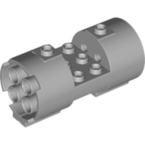 LEGO 30360 Cylinder 3 x 6 x 2 2/3 Horizontal - Round Connections Between Interior Studs in Light Bluish Gray - Authentic LEGO Part