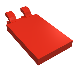 LEGO 30350c Tile, Modified 2 x 3 with 2 U Clips in Red - Authentic LEGO Part
