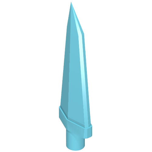 LEGO 64727 Minifigure, Weapon Sword, Spike Flexible 3.5L with Bar End in Medium Azure - Authentic LEGO Part