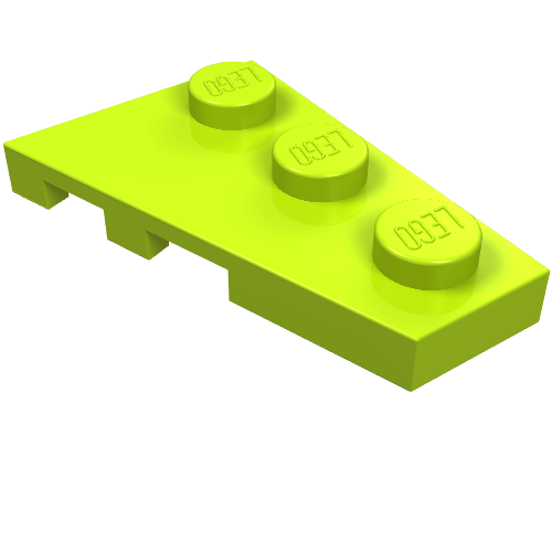 LEGO 43722 Wedge, Plate 3 x 2 Right in Lime - Authentic LEGO Part