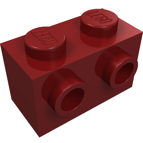 LEGO 11211 Brick Special 1 x 2 with 2 Studs on 1 Side in Dark Red - Authentic LEGO Part