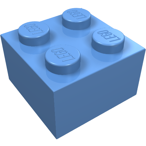 LEGO 3003 Brick 2 x 2 in Medium Blue - Authentic LEGO Part