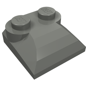 LEGO 47457 Slope, Curved 2 x 2 x 2/3 with 2 Studs and Curved Sides in Dark Bluish Gray - Authentic LEGO Part