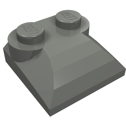 LEGO 47457 Slope, Curved 2 x 2 x 2/3 with 2 Studs and Curved Sides in Dark Bluish Gray - Authentic LEGO Part