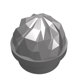 LEGO 15470 Plate, Round 1 x 1 with Vertical Swirl / Twist in Flat Silver - Authentic LEGO Part