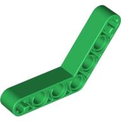 LEGO 32348 Technic, Liftarm, Modified Bent Thick 1 x 7 (4 - 4) in Green - Authentic LEGO Part