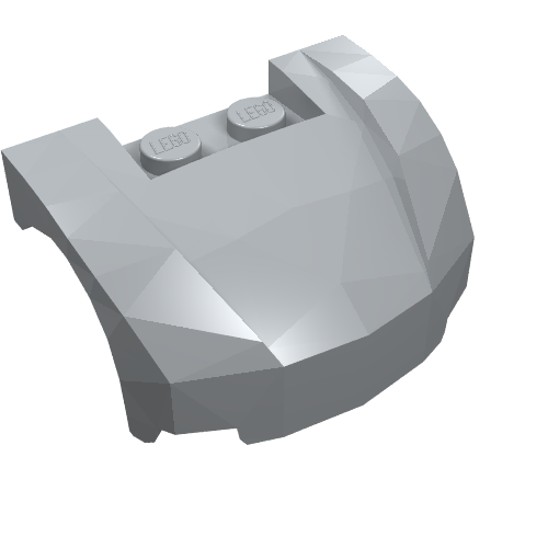 LEGO 98835 Vehicle, Mudguard 3 x 4 x 1 2/3 Curved Front in Light Bluish Gray - Authentic LEGO Part