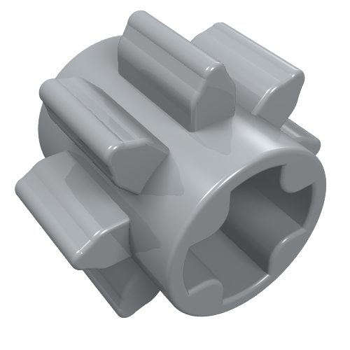 LEGO 3647 Technic, Gear 8 Tooth in Light Bluish Gray - Authentic LEGO Part