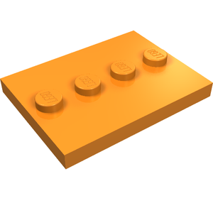 LEGO 88646 Tile, Modified 3 x 4 with 4 Studs in Center in Orange - Authentic LEGO Part