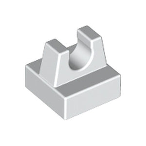 LEGO 2555 Tile, Modified 1 x 1 with Clip in White - Authentic LEGO Part