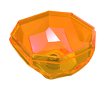 LEGO 30294 Rock 4 x 4 Octagonal Boulder, Bottom in Trans-Orange - Authentic LEGO Part