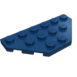 LEGO 2419 Wedge, Plate 3 x 6 Cut Corners in Dark Blue - Authentic LEGO Part