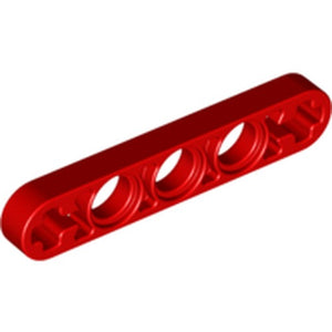 LEGO 11478 Technic, Liftarm Thin 1 x 5 - Axle Holes in Red - Authentic LEGO Part