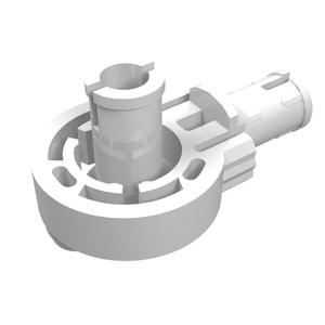 LEGO 47455 Technic Rotation Joint Ball Loop with 2 Perpendicular Pins with Friction in White - Authentic LEGO Part