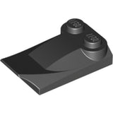 LEGO 47456 Slope, Curved 3 x 2 x 2/3 with 2 Studs, Wing End in Black - Authentic LEGO Part