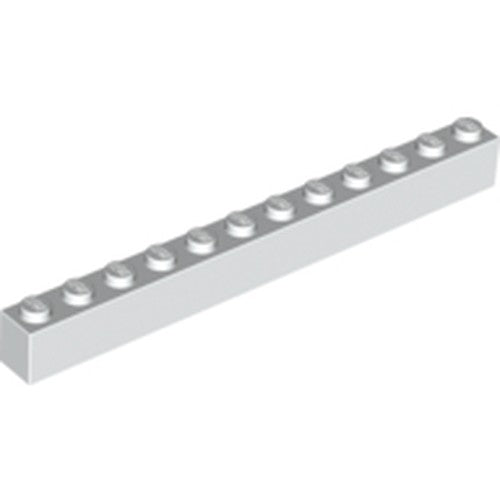 LEGO 6112 Brick 1 x 12 in White - Authentic LEGO Part