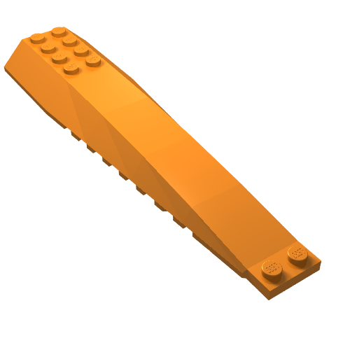 LEGO 45301 Wedge 16 x 4 Triple Curved with Reinforcements in Orange - Authentic LEGO Part