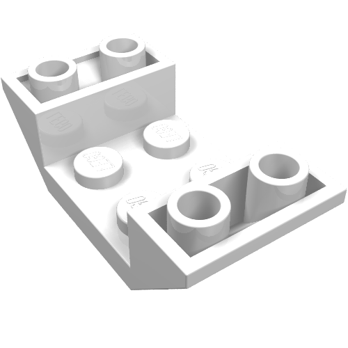 LEGO 4871 Slope Inverted 45° 4 x 2 Double in White - Authentic LEGO Part