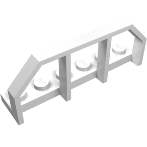 LEGO 6583 Plate, Modified 1 x 6 with Train Wagon End / Fence in White - Authentic LEGO Part