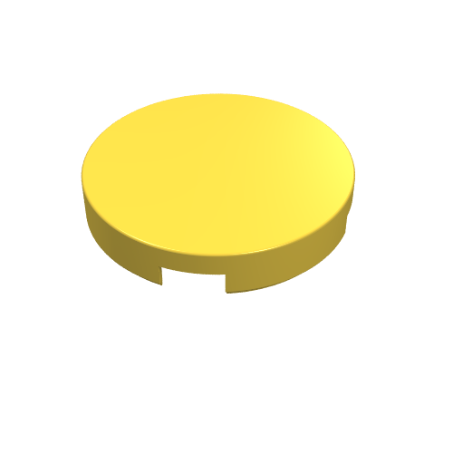 LEGO 4150 Tile, Round 2 x 2 in Yellow - Authentic LEGO Part