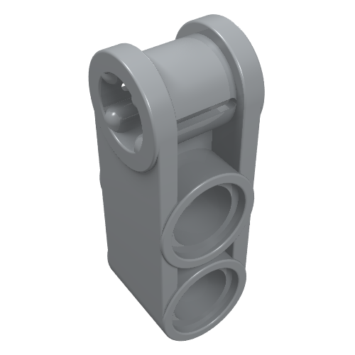 LEGO 42003 Technic, Axle and Pin Connector Perpendicular 3L with 2 Pin Holes in Light Bluish Gray - Authentic LEGO Part