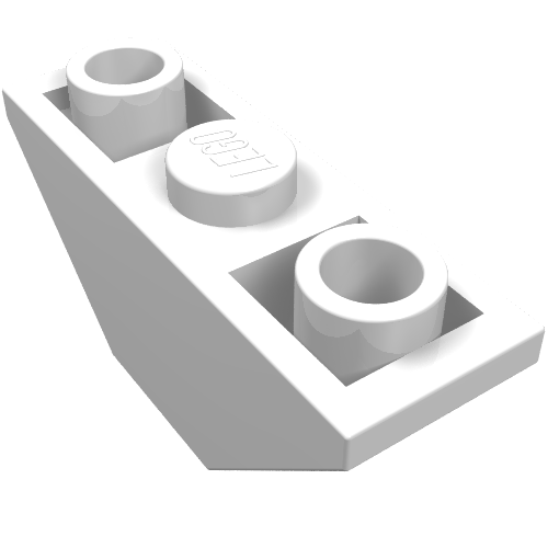 LEGO 2341 Slope, Inverted 45 3 x 1 Double in White - Authentic LEGO Part