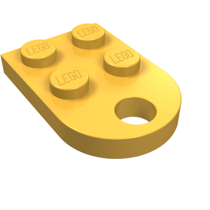 LEGO 3176 Plate, Modified 2 x 3 with Hole in Bright Light Orange - Authentic LEGO Part
