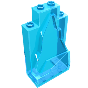 LEGO 47847 Rock Panel 2 x 4 x 6 in Trans-Light Blue - Authentic LEGO Part
