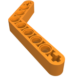 LEGO 6629 Technic, Liftarm, Modified Bent Thick 1 x 9 (6 - 4) in Orange - Authentic LEGO Part
