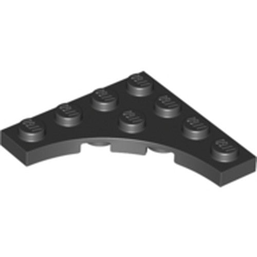 LEGO 35044 Plate, Modified 4 x 4 with 3 x 3 Curved Cutout in Black - Authentic LEGO Part