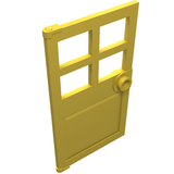 LEGO 60623 Door 1 x 4 x 6 with 4 Panes and Stud Handle in Yellow - Authentic LEGO Part