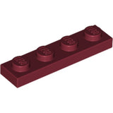LEGO 3710 Plate 1 x 4 in Dark Red - Authentic LEGO Part